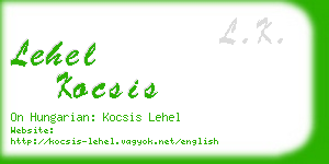 lehel kocsis business card